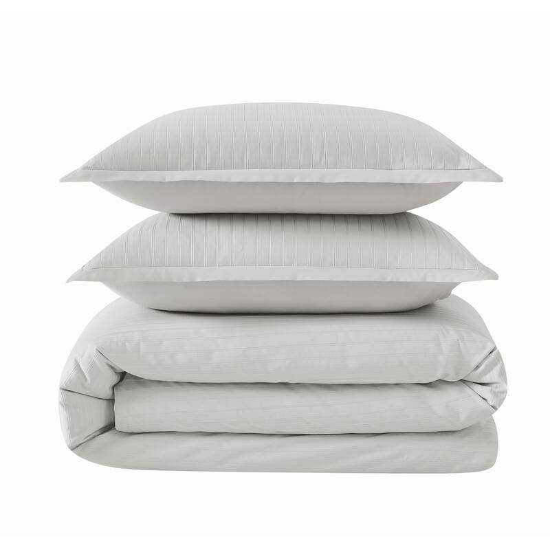 Royal Velvet Olivia Stripe Full/Queen Comforter Set - Grey - Queen