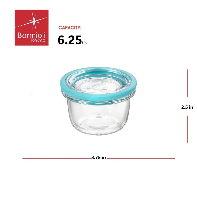 Bormioli Rocco Set of 2 Frigoverre Future Round Containers