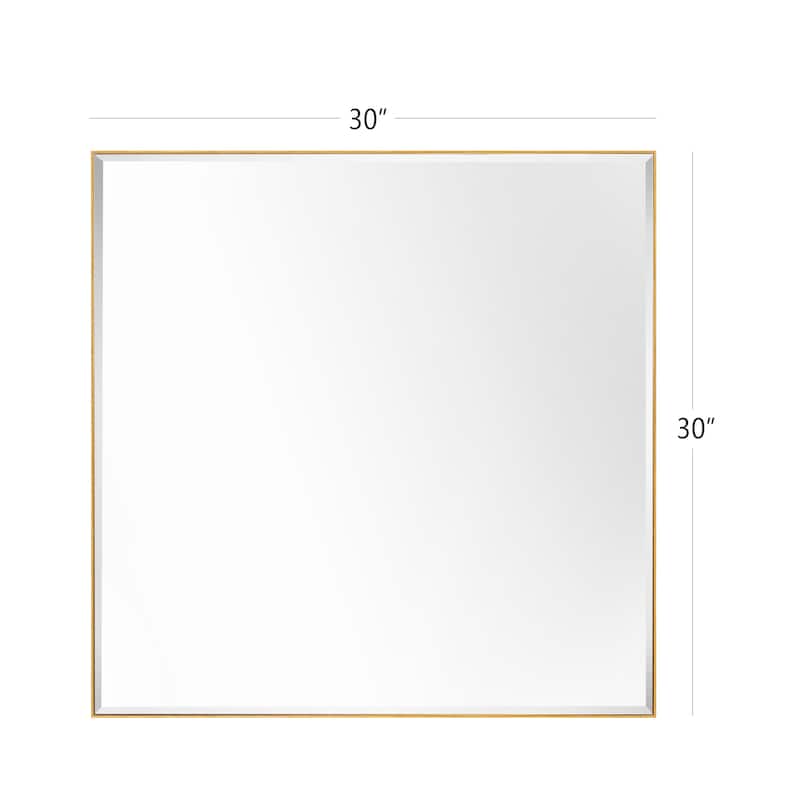 Aluminum Framed Rectangle Beveled Bathroom Wall Mirror