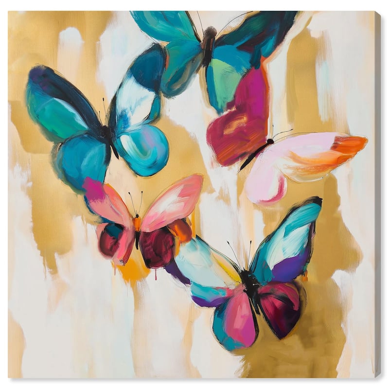 Wings in Waltz II Canvas by Art Remedy, Gallery Wrapped - 24" x 24"