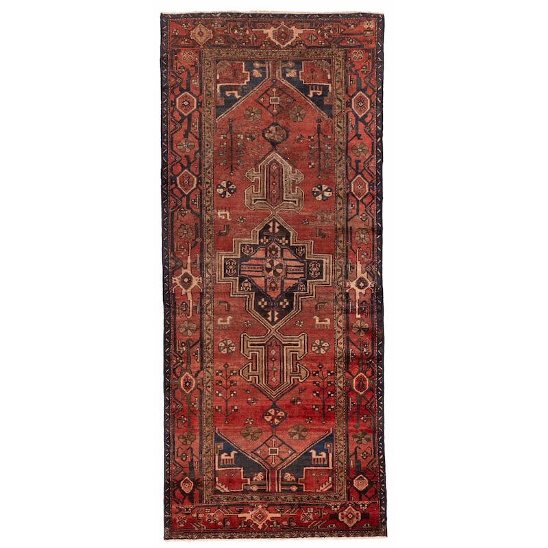 ECARPETGALLERY Hand-knotted Konya Anatolian Red Wool Rug - 4'4 x 10'3
