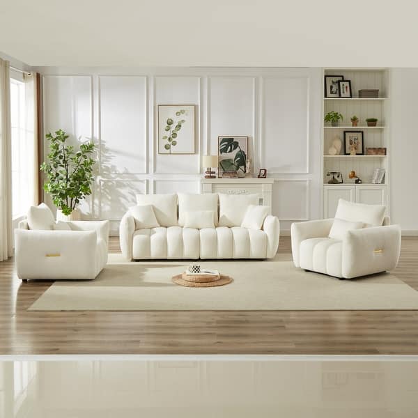 3-piece Ergonomics Free Combination Sofa Set, (3+1+1) Seater, Beige - 3+1+1Seat - Bed Bath & Beyond