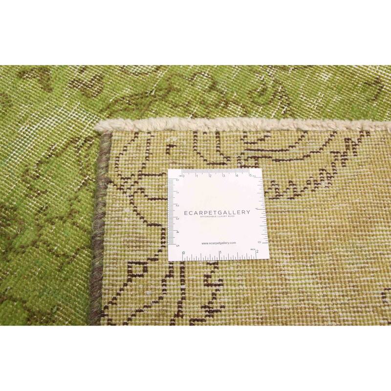 ECARPETGALLERY Hand-knotted Color Transition Lime Wool Rug - 4'4 x 7'4