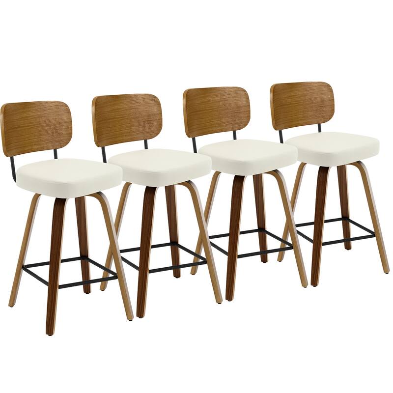 26" Swivel Upholstered Counter Height Bar Stool - 36.4" H x 17.1" W x 20" D