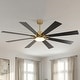 preview thumbnail 16 of 18, Vaczon 72" Modern Brass Plywood Large Smart Ceiling Fan with Dimmable LED Light and Remote - 72" - Remote & App Control