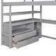 preview thumbnail 18 of 34, Multifunctionl Design Full Size Loft Bed with Desk and Shelves, Two Built-in Drawers, Storage Staircase, Maximized Space, Gray