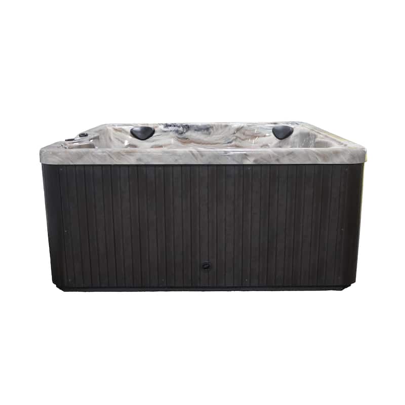 Hudson Bay Spas 6 Person 19 Jet Spa- Tuscan Shell with Mocha Cabinets - 76"x76"x35"