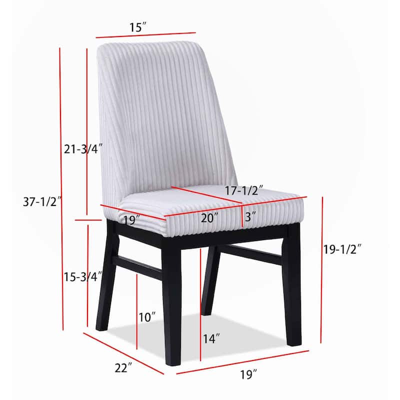 2pc Contemporary Upholstered Side Chair,only chairs