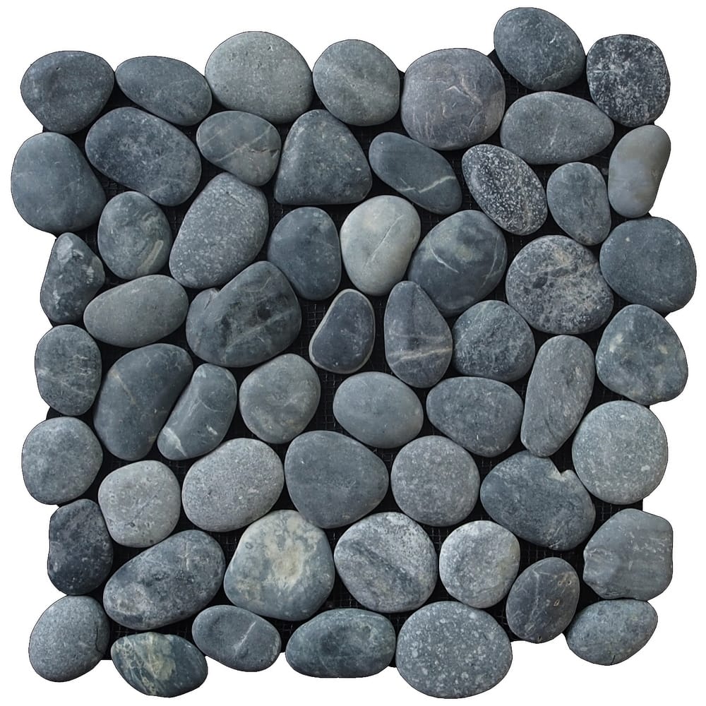 Classic Pebble 11 in. x 11 in. Mesh-Mounted Mosaic Wall and Floor Tile