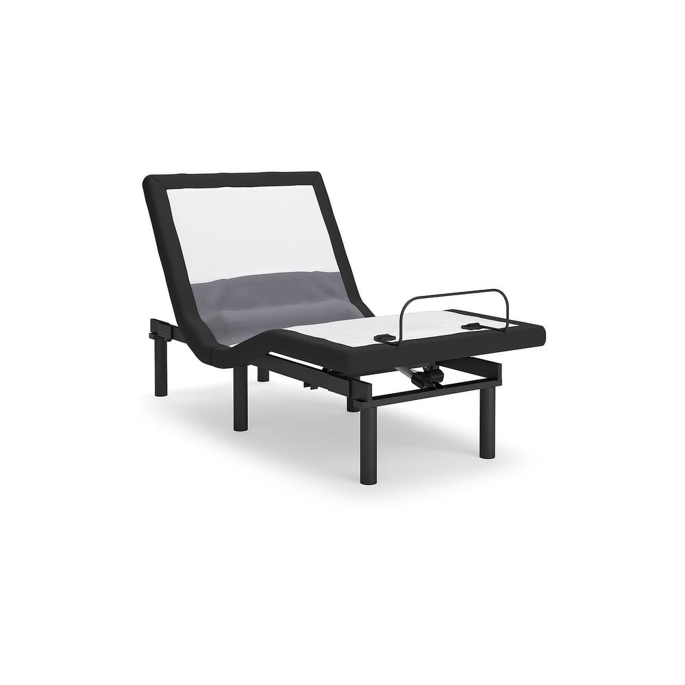 Signature Design by Ashley Best Base with Lumbar and Audio White/Black Adjustable Base
