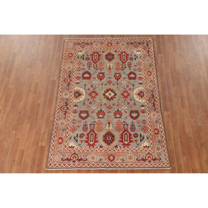 Kazak Area Rug Handmade Bedroom Wool Carpet - 4'9" x 6'10"