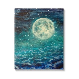 Stupell Surreal Moon & Clouds Canvas Wall Art Design by Valery Rybakow ...
