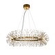 preview thumbnail 7 of 7, 16-Lights Stainless Steel Firework Crystal Chandelier In Antique Bronze For Living Room And Dining Room - W47.2" x H 27.5" Antique Bronze
