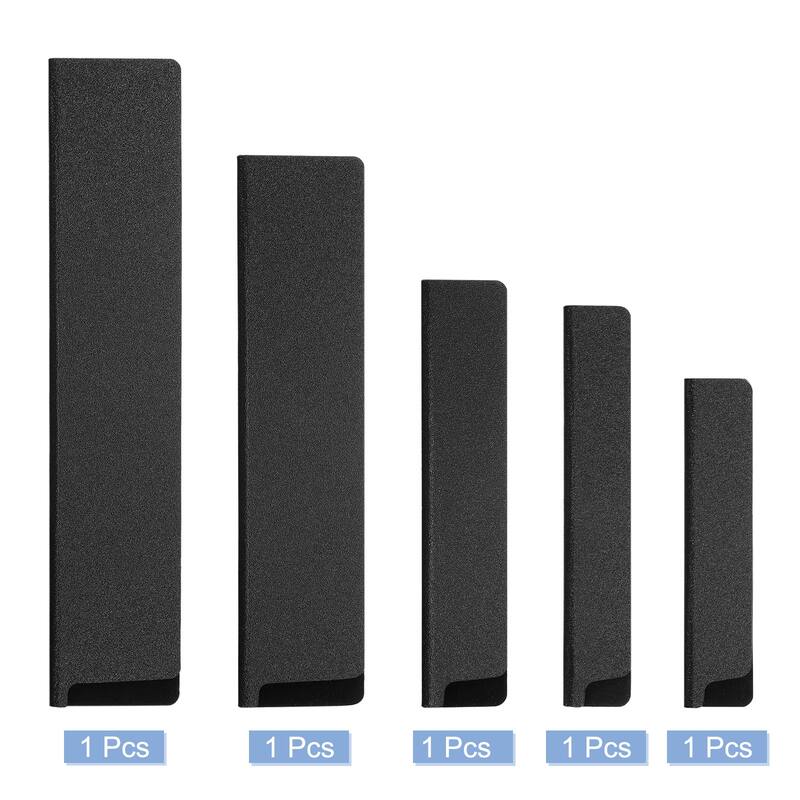 5Pcs Set Knife Edge Guards ABS Knife Cover Sleeves Knife Blade Protector - Black