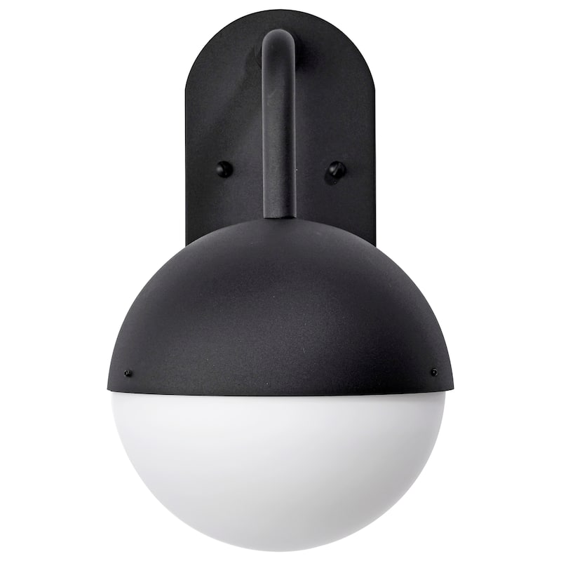 Atmosphere 6W LED Medium Wall Lantern Matte Black with White Opal Glass