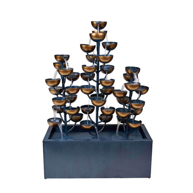 Multi Level Cascading Tri Stacked Cups Fountain - 42"