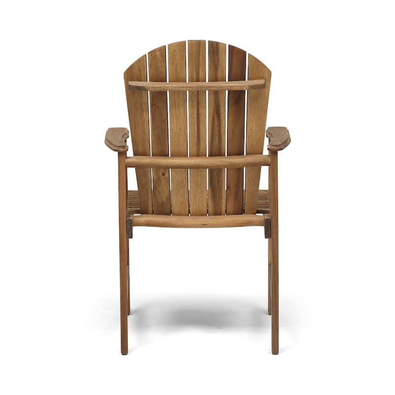 Roomfitters Outdoor Accent Wooden Dining Chairs, Set of 2, Stylish and Durable Weather-Resistant Design for Patio and Garden Use