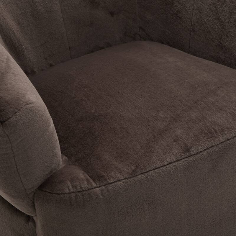 Christopher Knight Home - Plush Modern Swivel Upholstered Club Chair with Ergonomic Barrel Comfort