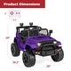 preview thumbnail 2 of 3, 12V Kids Ride On Truck with Remote Control, Spring Suspension - Purple
