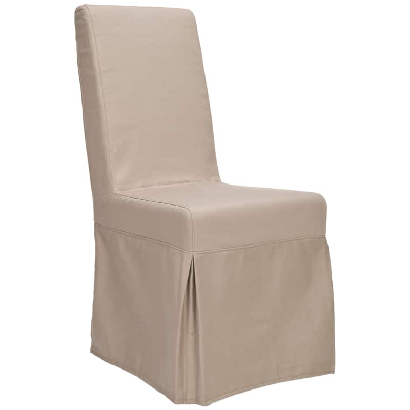 SAFAVIEH Tarah Parsons Taupe Slipcover Dining Chair (Set of 2) - 18.7" x 23.2" x 39.5" - 19Wx23Dx40H