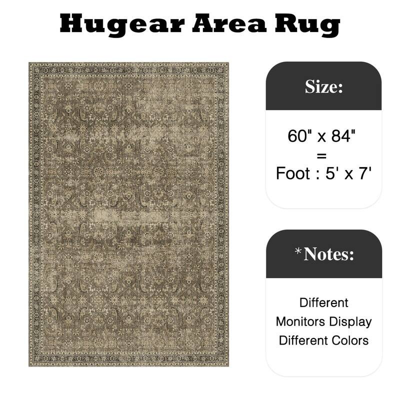 Machine Washable Rugs Brown Hallway Area Rug