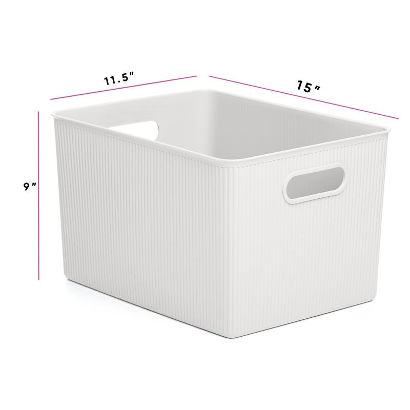 22 L Ribbed Storage Bin