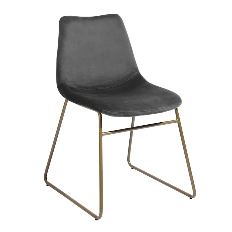 Homylin Batassel Velvet Dining Chairs, Upholstered Reception Chairs, with Metal Legs for Home Kitchen, Living Room(set of 2)