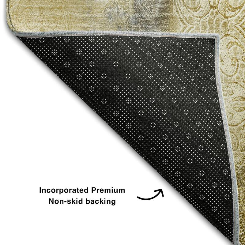 Premium Washable Super Soft Abstract Imprints Mayfield Rug