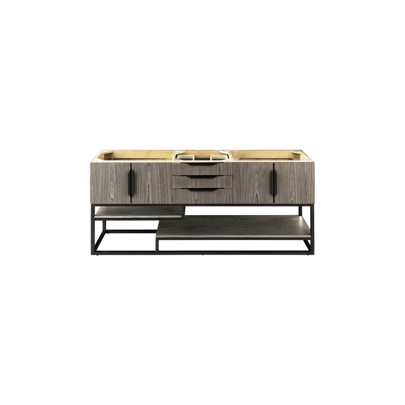 James Martin Vanities 983-V72D-R-MB Columbia 72" Double Free Standing - Ash Gray