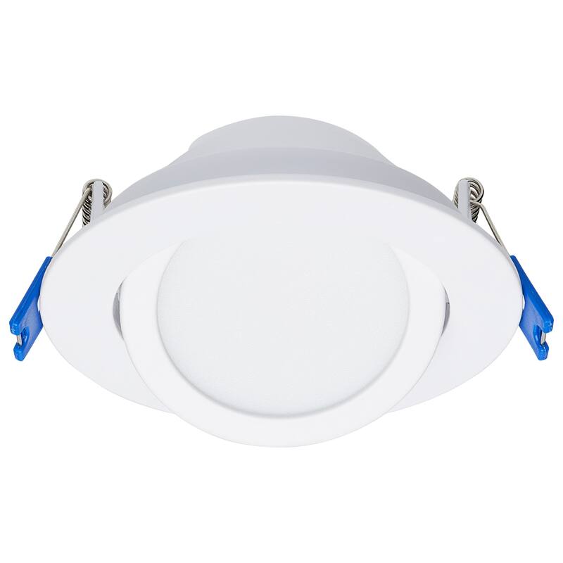 11W 4" Directional Low-Profile Downlight CCT Selectable 120V White Finish