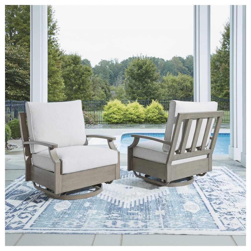 Signature Design by Ashley Rainier Ranch Outdoor Swivel Glider Chair - 34"W x 37"D x 37"H