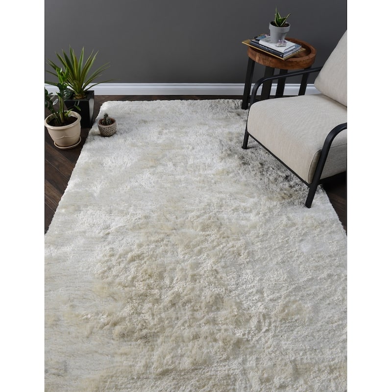 Collins Handwoven Shag Area Rug by Kosas Home - 8' x 10' - Ivory