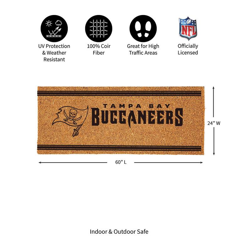 Tampa Bay Buccaneers Monochrome Indoor/Outdoor Coir Door Mat
