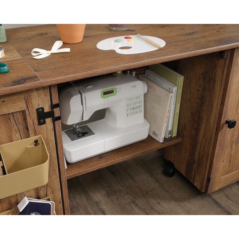 Sauder Select Collection Easy Rolling Sewing and Craft Table/Cart