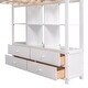 preview thumbnail 8 of 16, Full-Size Loft Bed with Desk, Drawers & Storage Shelves - Space-Saving Design