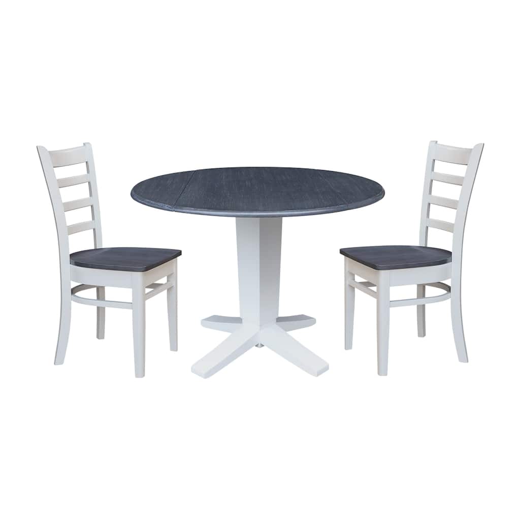 42" Round Drop Leaf Table with Dining Chairs