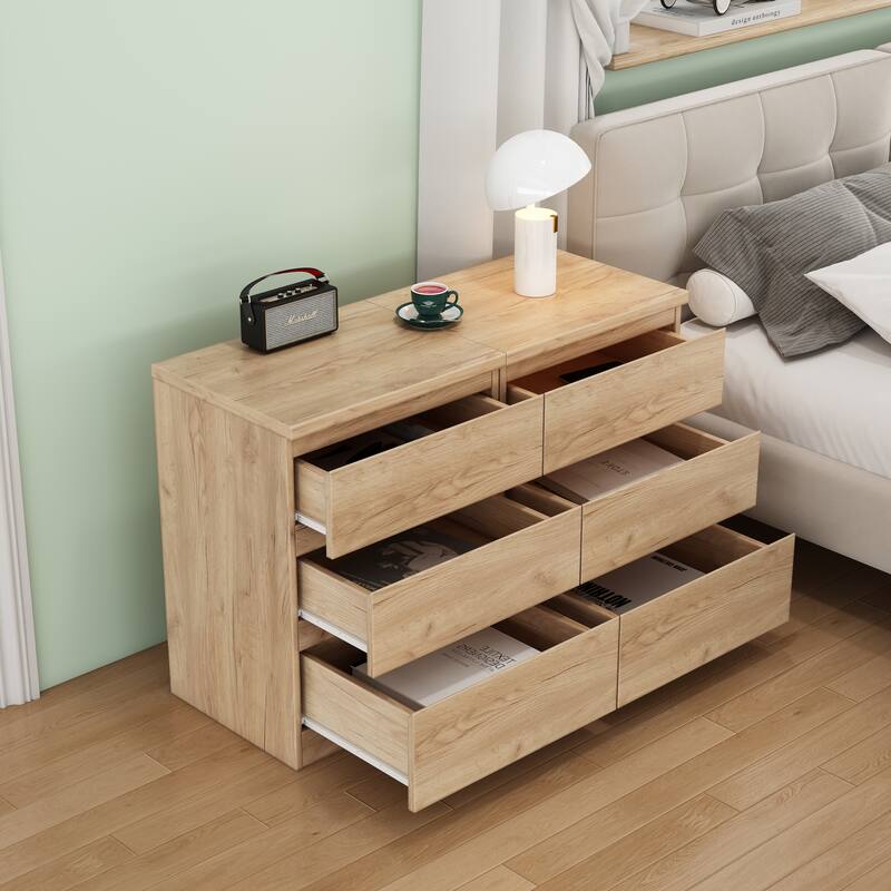 19.7"Nightstand with 3 Drawers,Set of 2,Beside Table with Drawers Handle Free Design,Thickened Top Plate,3 Drawer