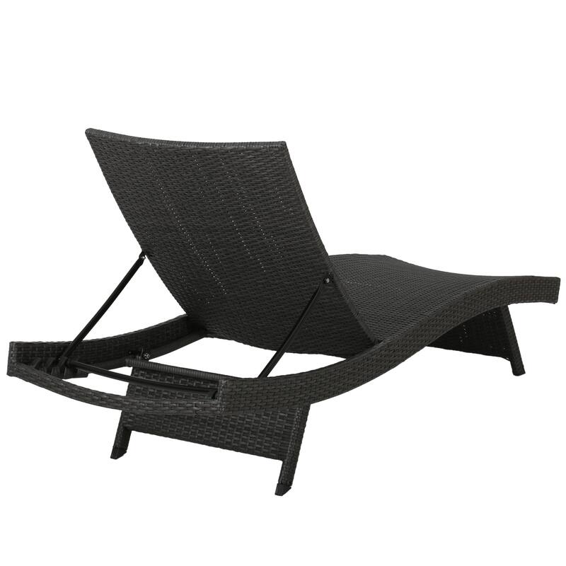 Salem Outdoor Wicker Lounge with Water Resistant Cushion (Set of 2) by Christopher Knight Home