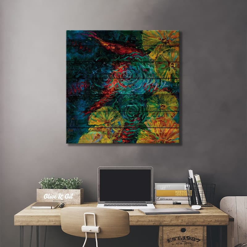 Dieci Print On Wood by Iris Scott - Multi-Color