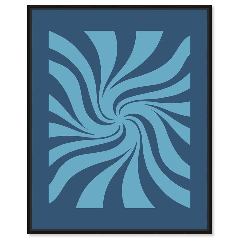 Carnaval Retro Blues Canvas by Art Remedy - 36" x 45" - Black