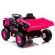 preview thumbnail 23 of 43, Kids 12V Ride-On Dump Truck with Parental Remote, Adjustable Speed, and USB Music 鈥 Pink
