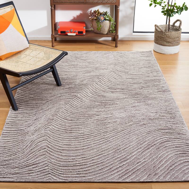 SAFAVIEH Handmade Trace Brandie Wool Rug - 8' x 10' - Brown/Ivory