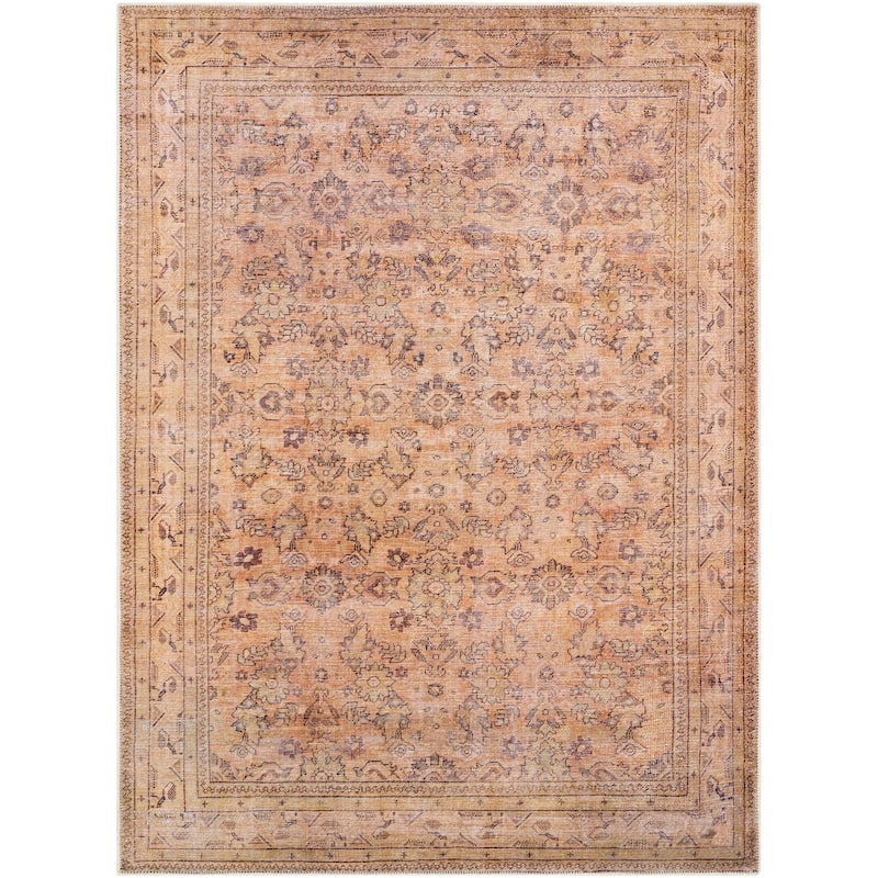 Livabliss Traditional Amelie Floral & Botanical Washable Area Rug