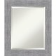 preview thumbnail 74 of 98, Bark Rustic Bathroom Vanity Wall Mirror Rustic Grey - 21x25-inch