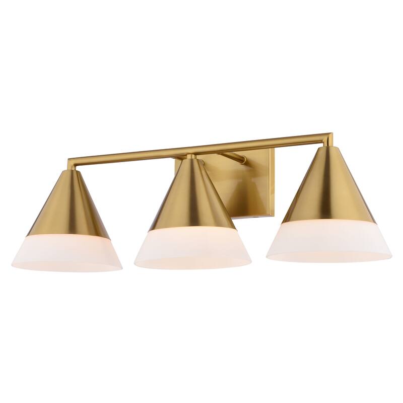 Winthrop 3-Light 25.25 in. Modern Bathroom Vanity Lighting Fixture, Glass Shade, Dimmable, LED Compatible, Wall Mount