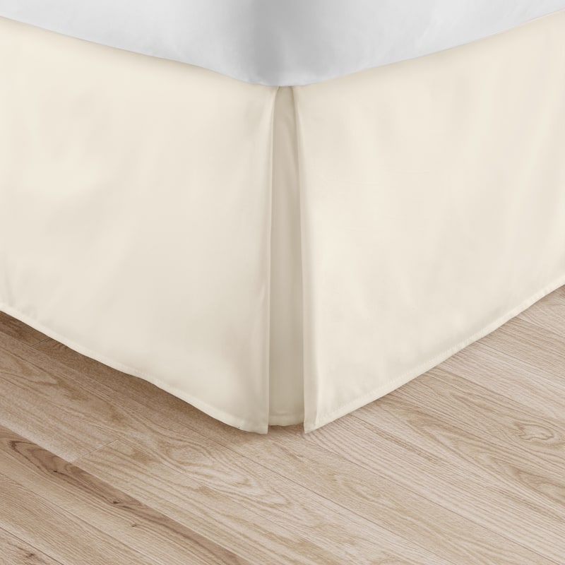 Becky Cameron Pleated 14-inch Drop Bed Skirt - Full - Ivory