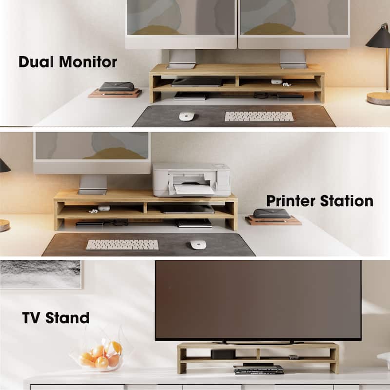 Fenge Monitor Stand, 31.5 Inch Computer Monitor Riser for Desk