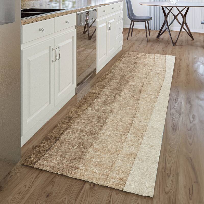 Premium Washable Super Soft Chunky Ombre Mayfield Rug - Brown - 2' 3" x 7' 6" - Runner