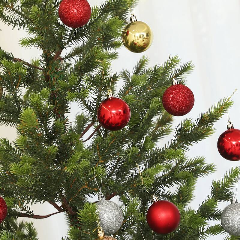 Realistic 7ft Cedar Christmas Tree with 2901 Branch Tips, Hinged and Easy Assembly Xmas Tree for Home Office Holiday