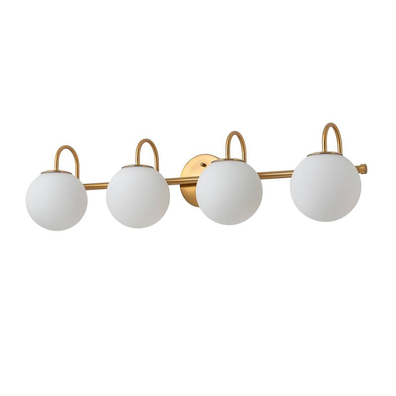 3/4-Light Dimmable Modern Bathroom Light Fixture with Frosted Glass